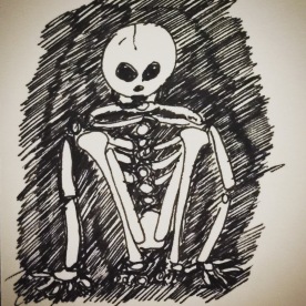 Day 14: Skeleton (ink pen)